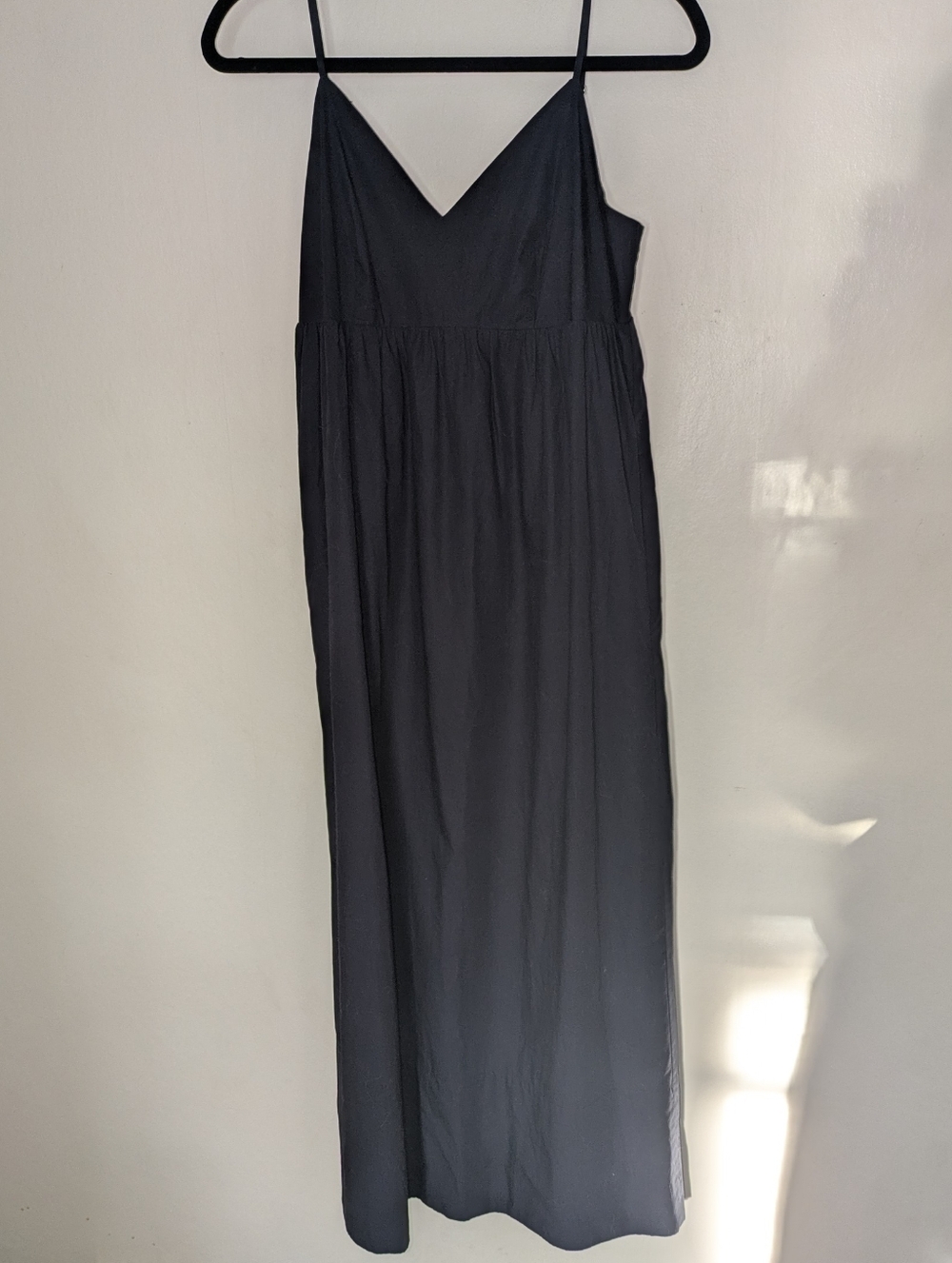 Quince Black Maxi Dress with Spaghetti Straps - Picture 4 of 7